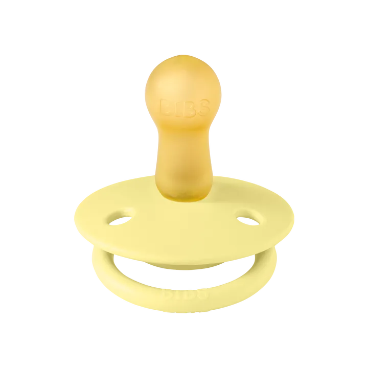 Соска пустушка BIBS De Lux Latex Round (кругла) – Sunshine 6-18 міс. — Photo 4