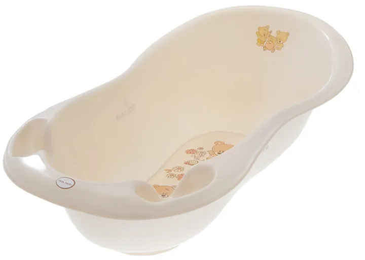 Ванночка 102 см LUX "Ведмедики" зі зливом (Бежевий)