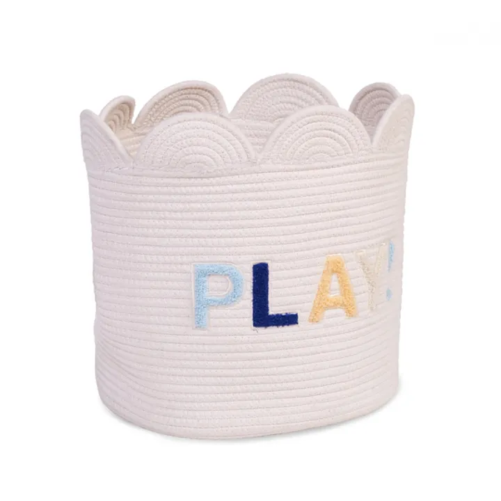 Корзина для іграшок Childhome Flower 35x35x35 см білий , арт. CCBAFL35 — Photo 11