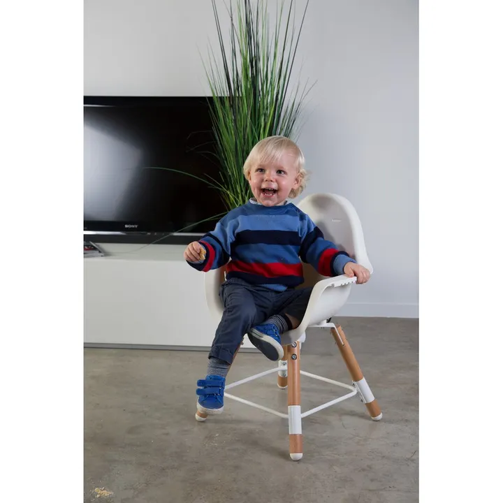 Стілець для годування Childhome Evolu 2 з бампером natural/white, арт. CHEVOCHNW — Photo 29