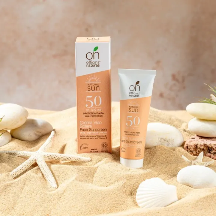 Органічний антивіковий сонцезахисний крем SPF 50 для обличчя Officina Naturae, 30 мл — Photo 17