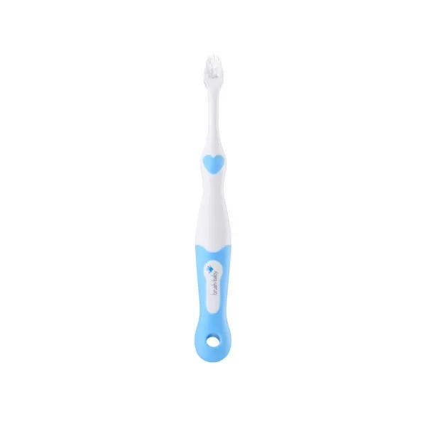 Зубна щітка від 0 до 18 місяців First Brush (2 шт) - Blue, (Brush-baby) — Photo 6