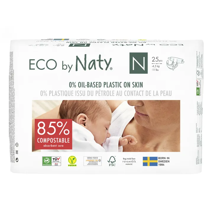 Органічні підгузники Eco by Naty Розмір 0 (до 4,5 кг) 25 шт — Photo 10