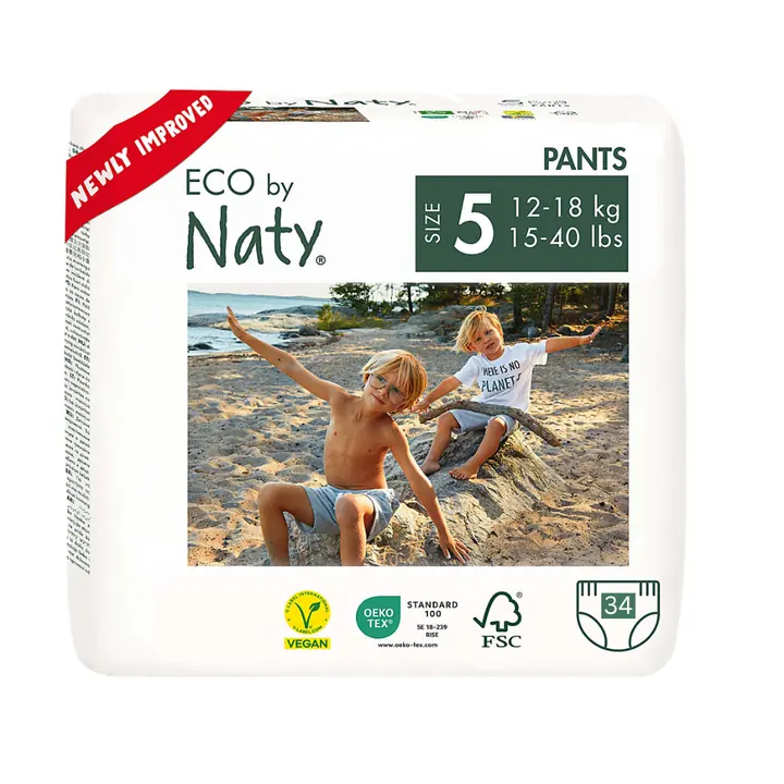 Органічні підгузки-трусики Eco by Naty Розмір 5 (від 12 до 18 кг) 34 шт — Photo 9