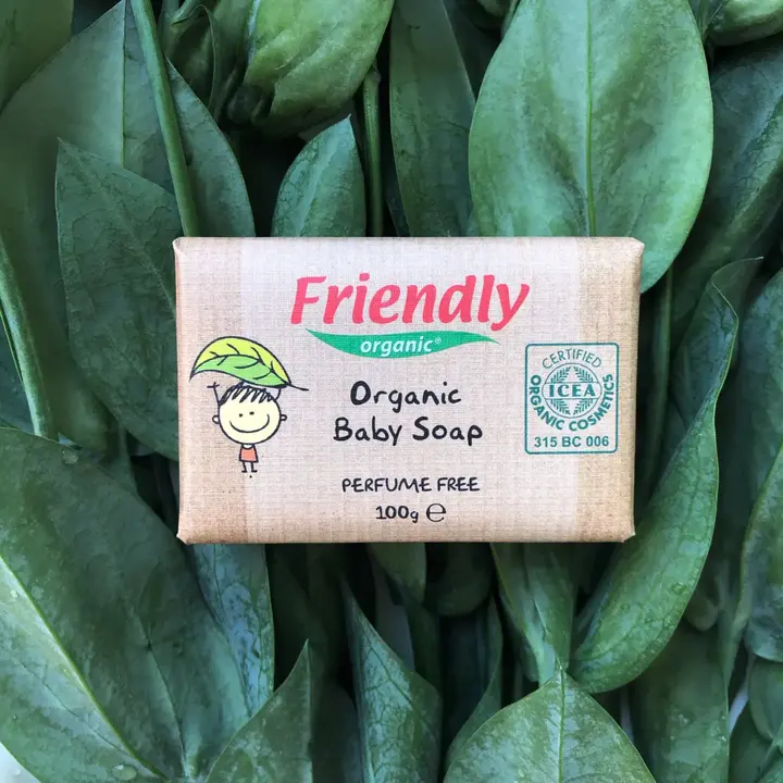 Органічне тверде мило для рук Friendly Organic без запаху 100 гр — Photo 12
