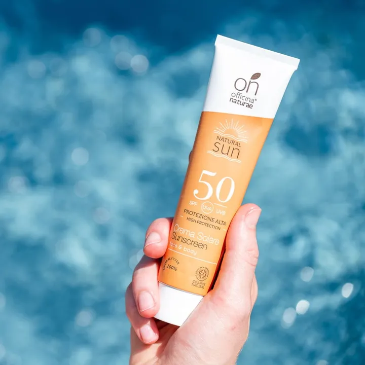 Органічний cонцезахисний флюїд SPF 50 в алюмінієвій тубі Officina Naturae, 75 мл — Photo 13
