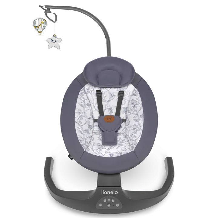 Шезлонг-гойдалка Lionelo RALF GREY WHITE — Photo 5