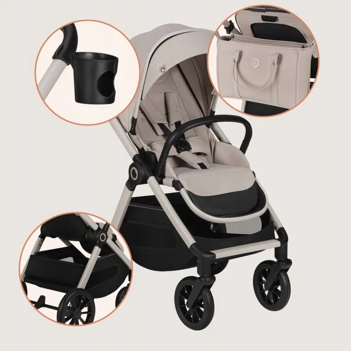 Універсальна коляска 3 в 1 Lionelo LAYLA 3IN1 BEIGE SAND — Photo 8