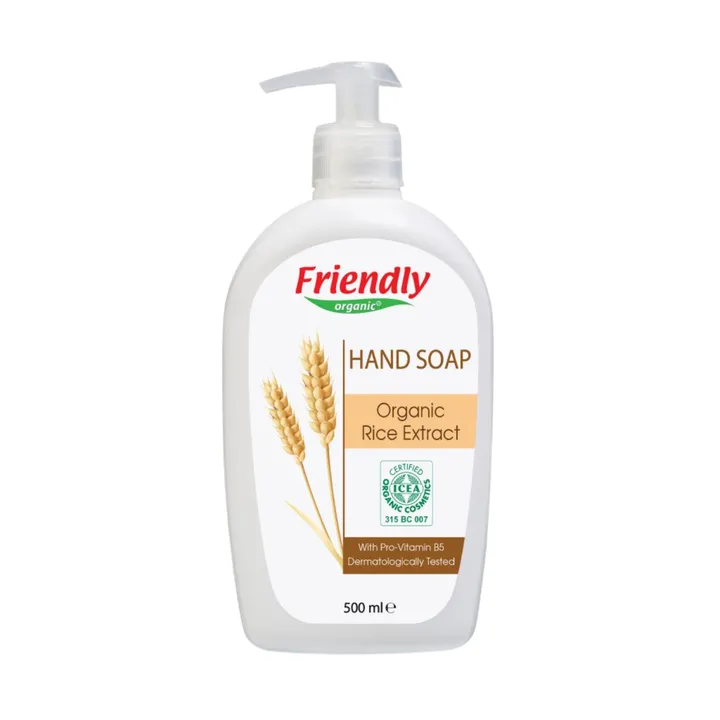 Органічне рідке мило для рук з екстрактом рису Friendly Organic 500 мл — Photo 15