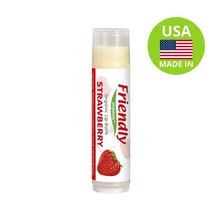 Органічний бальзам для губ Friendly Organic полуниця 4,25 гр — Photo 6