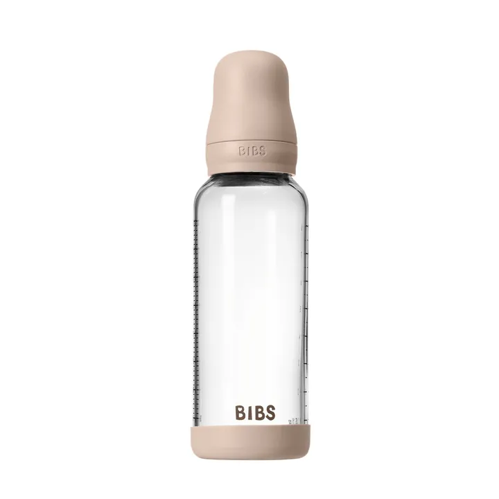 Скляна дитяча пляшечка BIBS Glass Baby Bottle Round Latex 1 pack 240 мл Medium Flow (середній потік) Sage — Photo 8