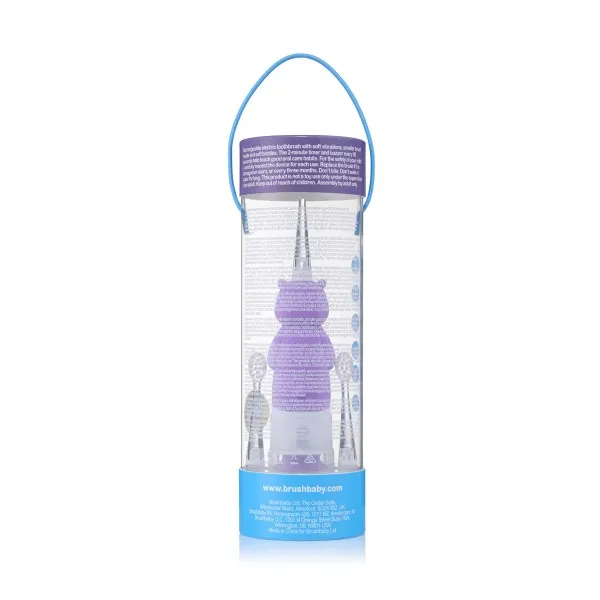 Електрична зубна щітка Sonic Toothbrush (0-10 років) - Бегемотик, (Brush-baby) — Photo 8