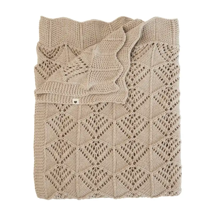В'язана ковдра BIBS Knitted Blanket Wavy Vanilla — Photo 4