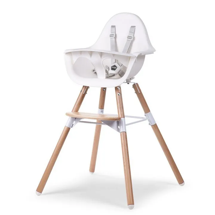 Стілець для годування Childhome Evolu 2 з бампером natural/white, арт. CHEVOCHNW — Photo 15