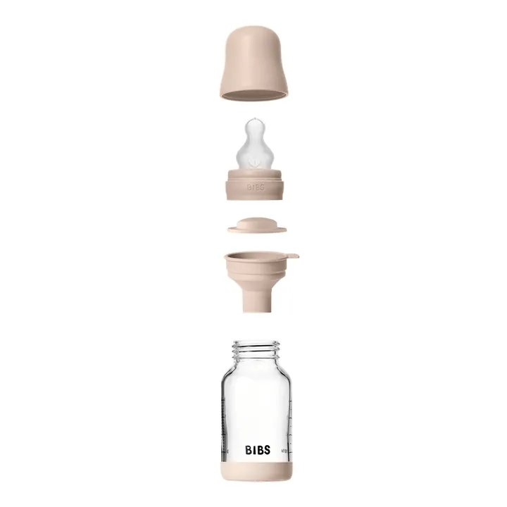 Скляна дитяча пляшечка BIBS Glass Baby Bottle Round Silicone 1 pack 120 мл Slow Flow Sage — Photo 8