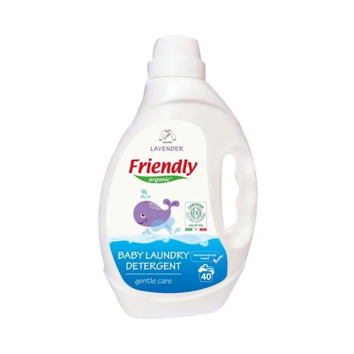 Органічний рідкий пральний порошок Friendly Organic лаванда 2000 мл (40 прань) — Photo 11