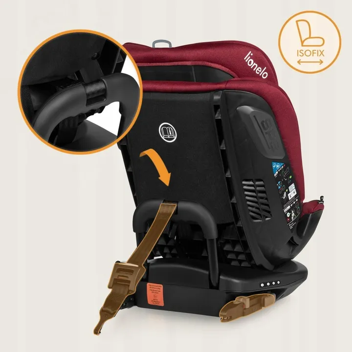 Дитяче автокрісло Lionelo BASTIAAN RWF I-SIZE RED BURGUNDY — Photo 8