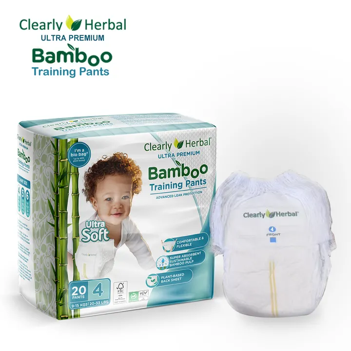 Підгузки-трусики Clealry Herbal Bamboo, розмір 4 (9-15 кг), 20 шт.