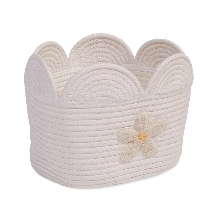 Корзина для іграшок Childhome Flower 30x20x15 см білий , арт. CCBAFL20 — Photo 13