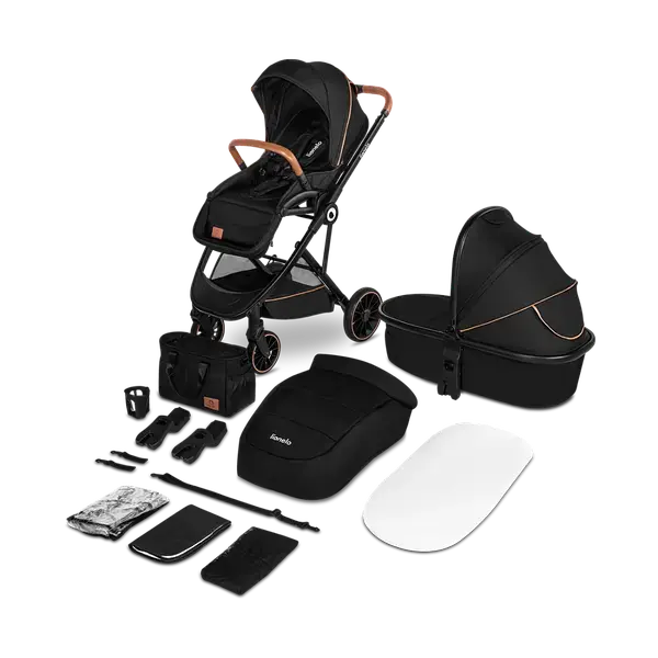 Універсальна коляска 2 в 1 Lionelo RIYA BLACK ONYX — Photo 4