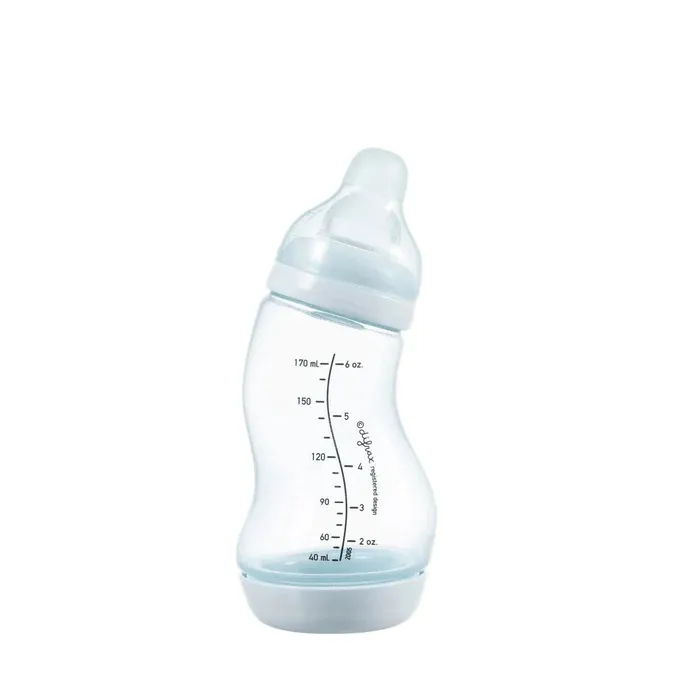 Антиколікова пляшечка для годування із силіконовою соскою 170 мл Difrax S-bottle Natural, Ice