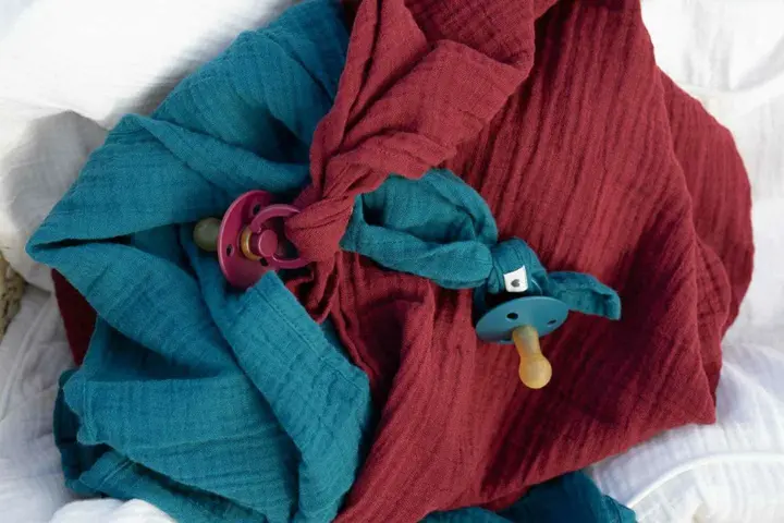 Муслінова тканина пелюшка BIBS Muslin Cloth 2 шт в упаковці 70*70 см Sand — Photo 23