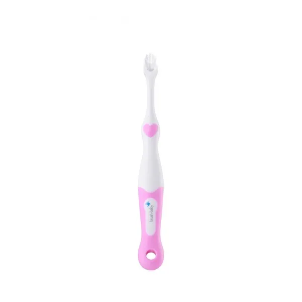 Зубна щітка від 0 до 18 місяців First Brush (2 шт) - Pink, (Brush-baby) — Photo 8