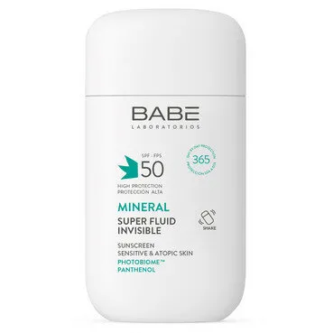 Дитячий сонцезахисний мінеральний флюїд Babe з фізичними фільтрами, пантенолом і пребіотиком spf 50 , 50 мл — Photo 4