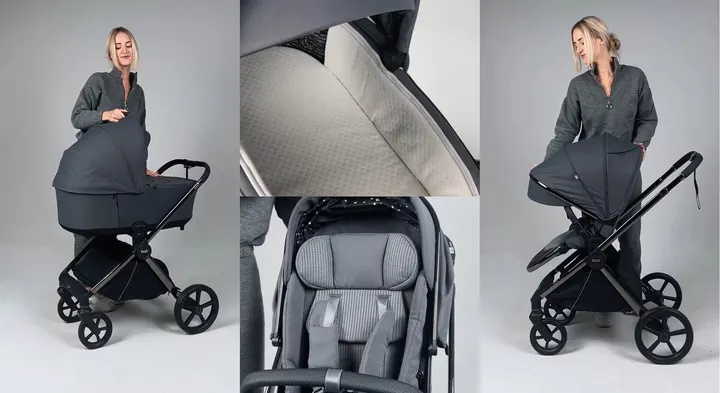Універсальна коляска 2 в 1 Bair Pixel Anthracite Black — Photo 40