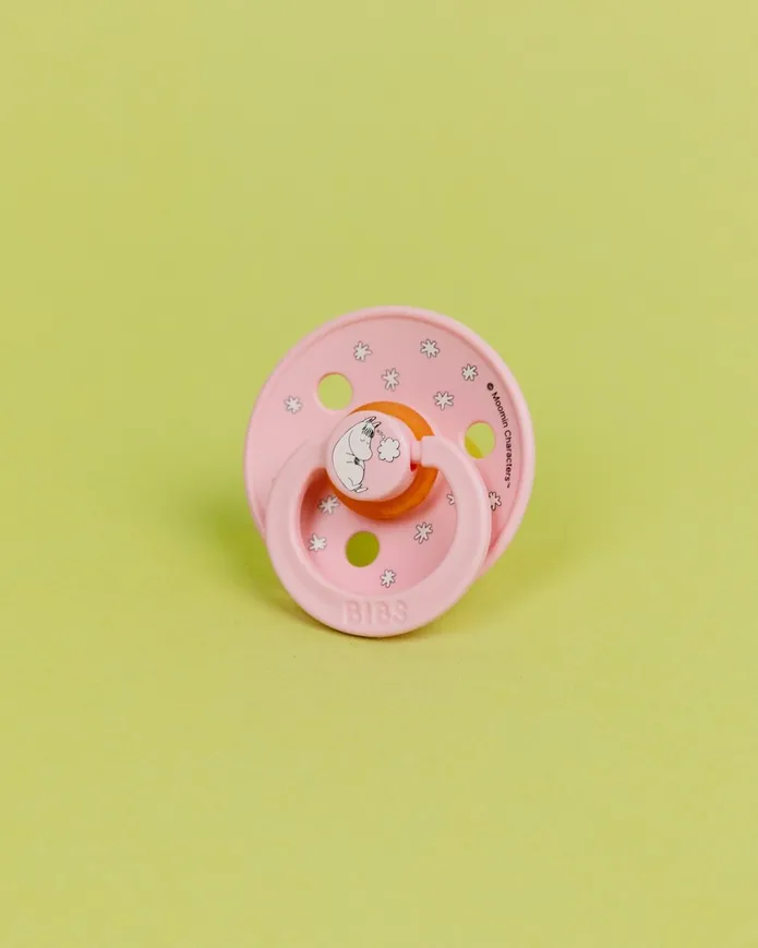 Пустушка BIBS x Moomins Colour Latex Round (кругла) Dreaming – Baby Pink (6-18 міс) — Photo 8