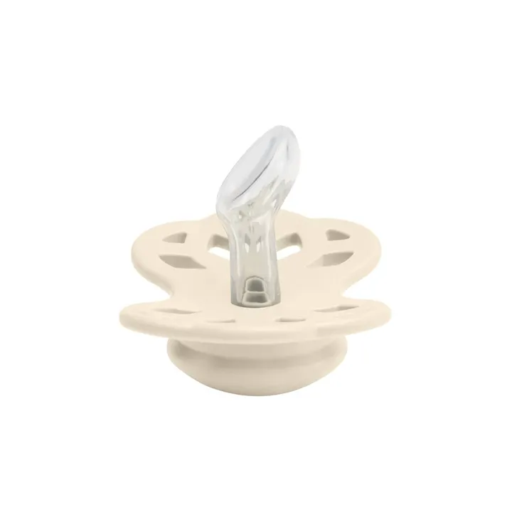 Соска пустушка BIBS Infinity Silicone Anatomical (анатомічна) – Ivory 6міс.+ — Photo 2