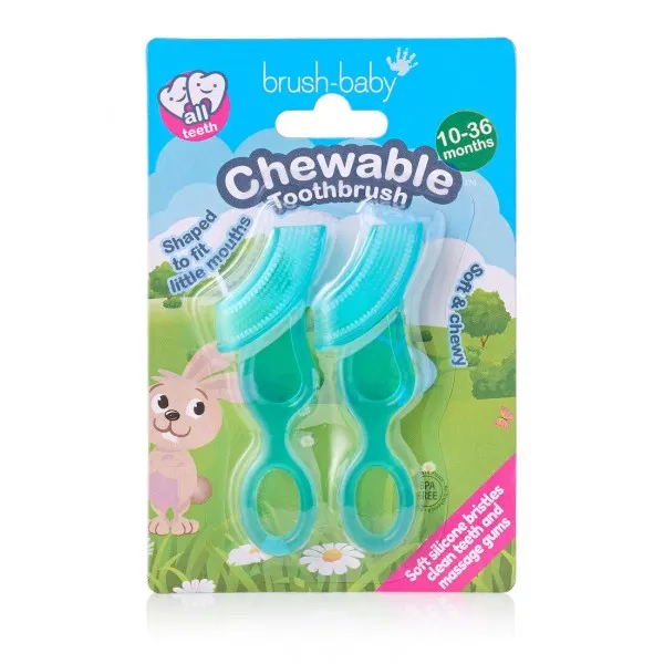 Щітка-гризунець Chewable Toothbrush (від 0 до 3 років), (Brush-baby) (2 шт в уп) — Photo 2