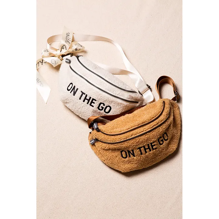 Сумка через плече Childhome Banana bag teddy white, арт. CWBANATW — Photo 12