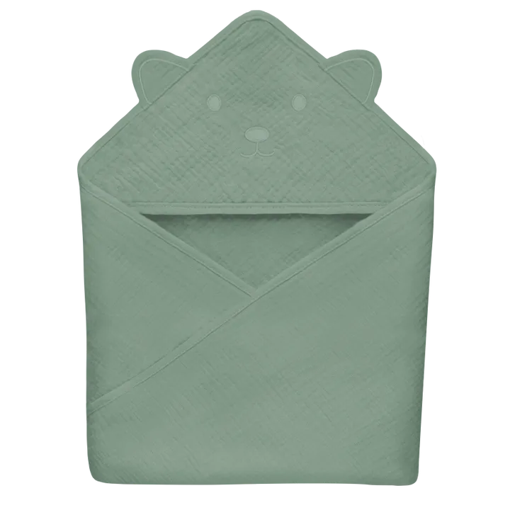 Рушник Lionelo MUSLIN HOODED TOWEL GREEN FOREST — Photo 3