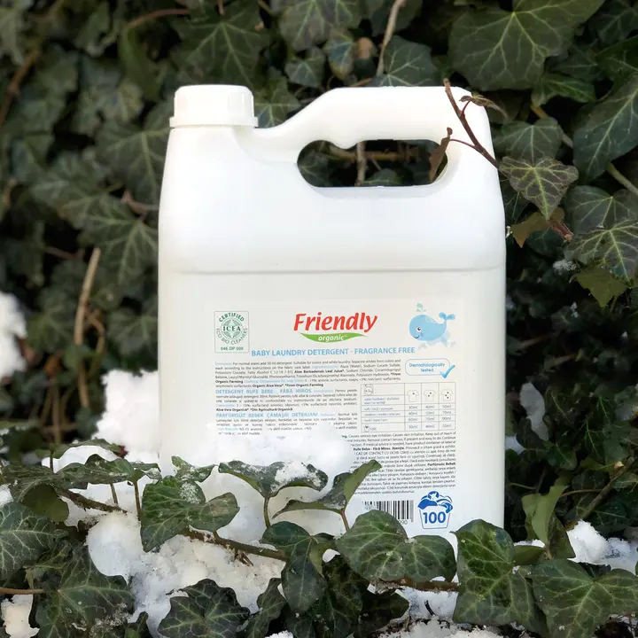 Органічний рідкий пральний порошок Friendly Organic без запаху 5000 мл (100 прань) — Photo 13