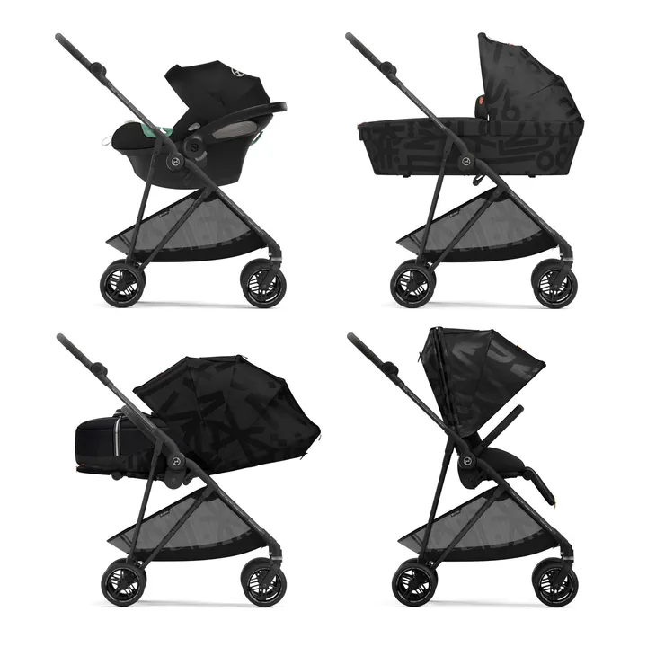 Прогулянкова коляска Cybex Melio Carbon Real Black (з бампером) — Photo 14