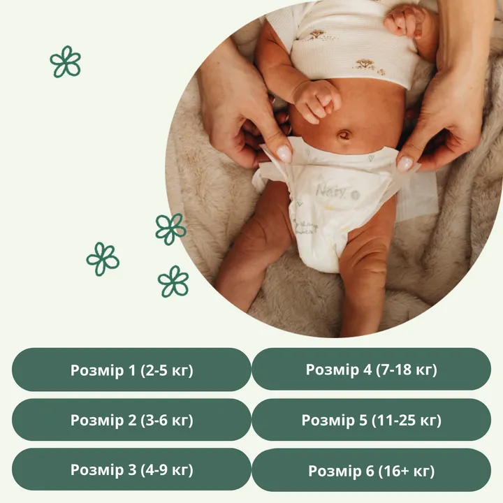 Одноразові дитячі підгузки BioEmbrace "NATY". Розмір 2 (3-6 кг.), 33 шт. в упаковці. — Photo 12