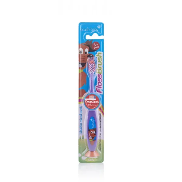 Зубна щітка Flossbrush (від 6 років) - Purple, (Brush-baby) — Photo 4