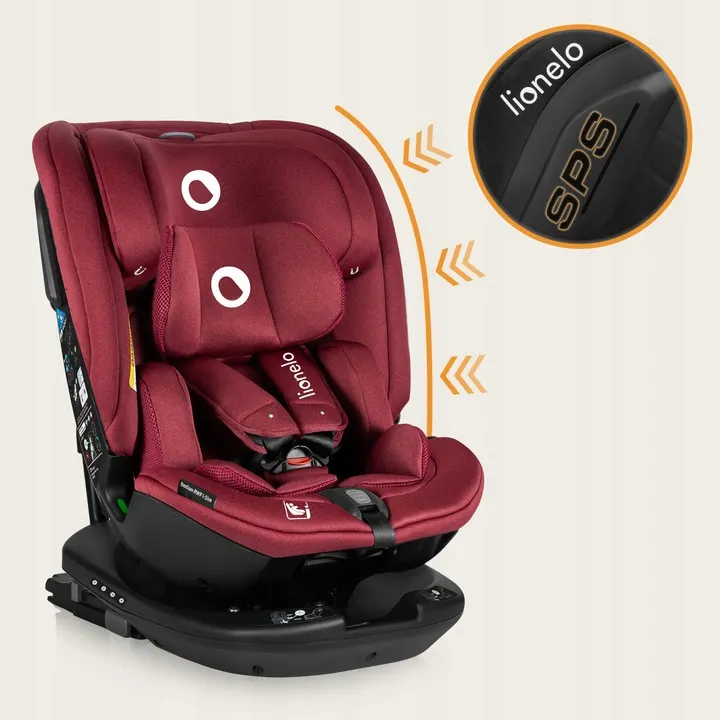 Дитяче автокрісло Lionelo BASTIAAN RWF I-SIZE RED BURGUNDY — Photo 5