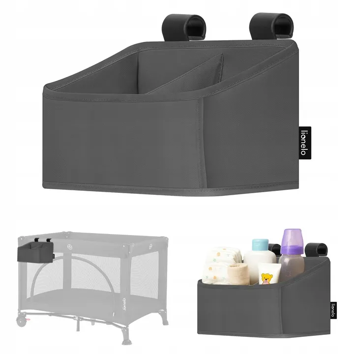 Органайзер для ліжечка Lionelo SIDEPOCKET SMALL GREY — Photo 4