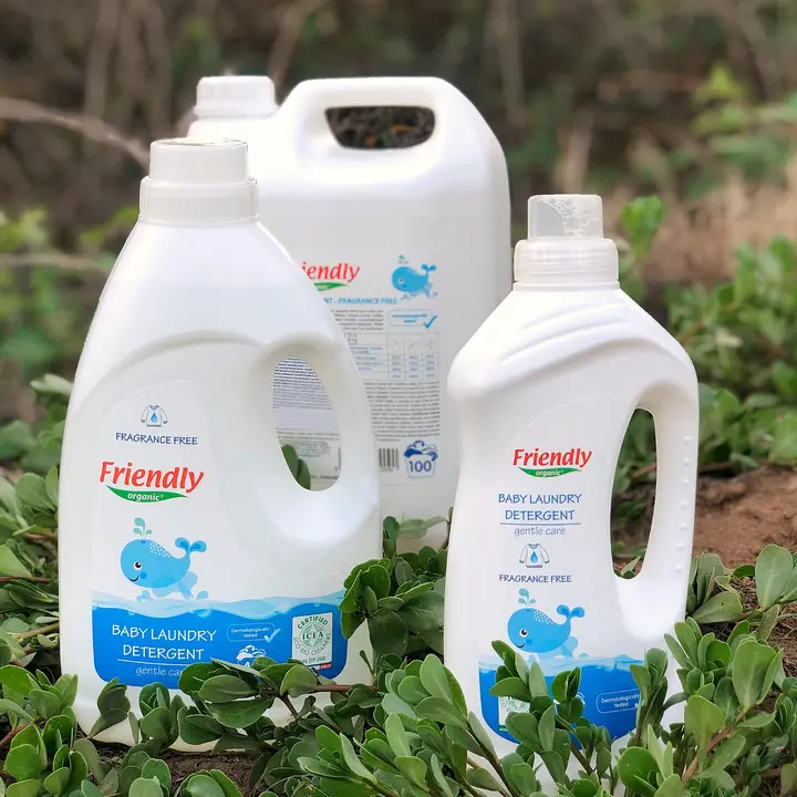 Органічний рідкий пральний порошок Friendly Organic без запаху 5000 мл (100 прань) — Photo 14