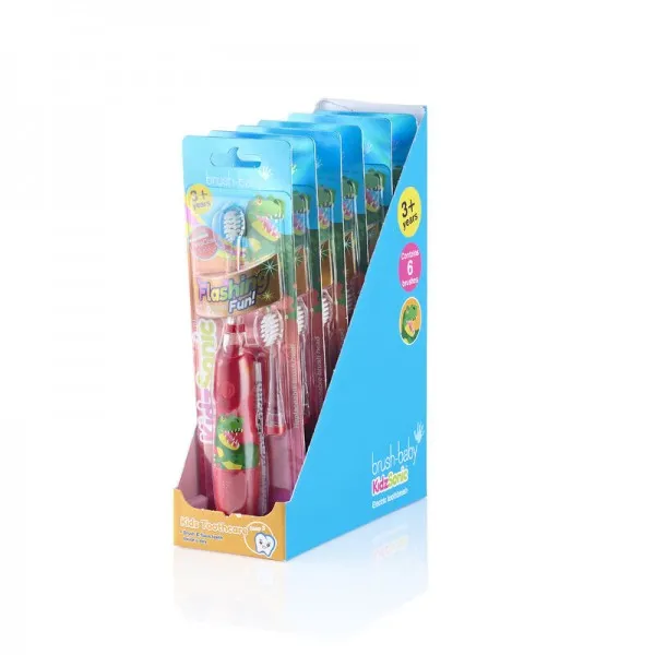 Електрична зубна щітка KidzSonic (3+) - Динозавр (Новий дизайн), (Brush-baby) — Photo 4