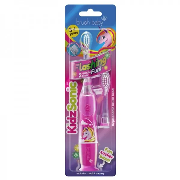 Електрична зубна щітка KidzSonic (3+) - Єдиноріг (Новий дизайн) , (Brush-baby) — Photo 3