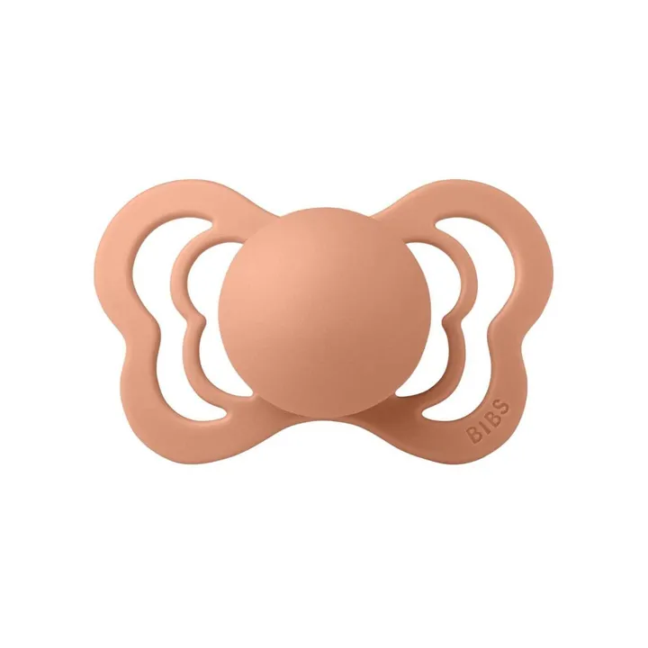 Соска пустушка BIBS Couture Silicone Anatomical (анатомічна) – Vanilla/Peach (2 в упаковці) 6міс.+ — Photo 12