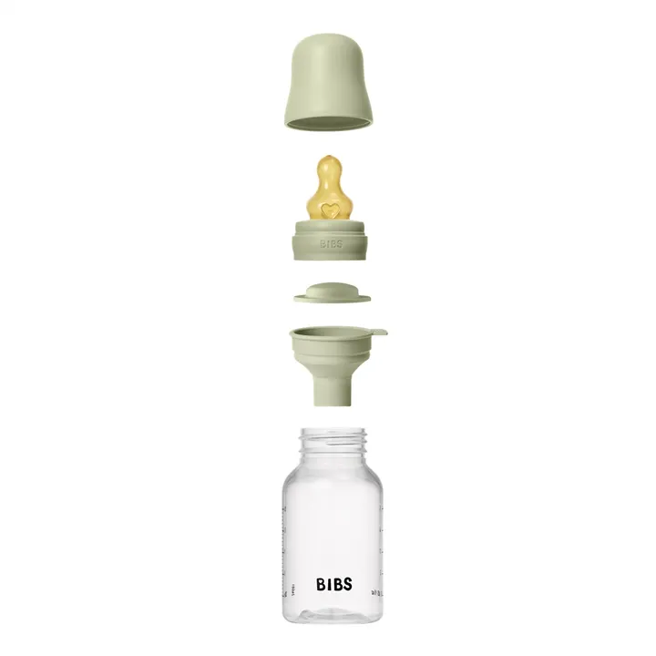 Дитяча пляшечка BIBS Baby Bottle Round Latex 150 мл Slow Flow (повільний потік) Blush — Photo 15