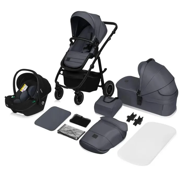 Універсальна коляска 3 в 1 Lionelo AMBER PLUS GREY GRAPHITE — Photo 8