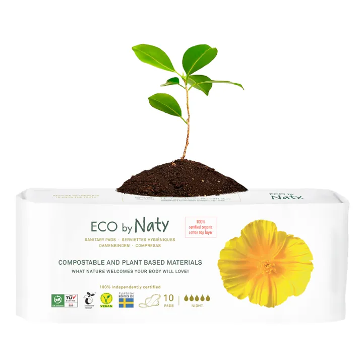 Органічні прокладки Eco by Naty Night 10 шт — Photo 11