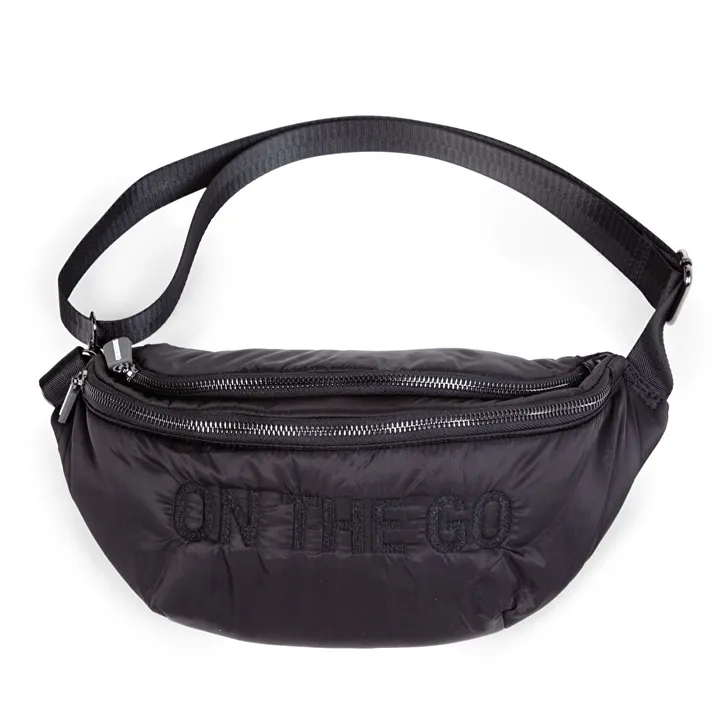 Сумка через плече Childhome Banana bag puffered black, арт. CWBANAPBL — Photo 14
