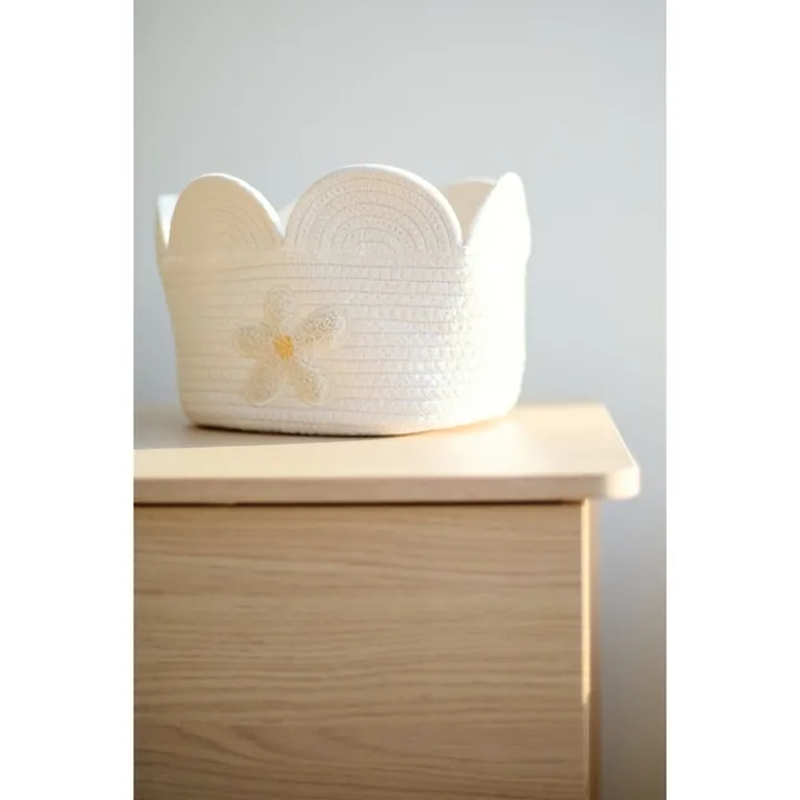 Корзина для іграшок Childhome Flower 30x20x15 см білий , арт. CCBAFL20 — Photo 11