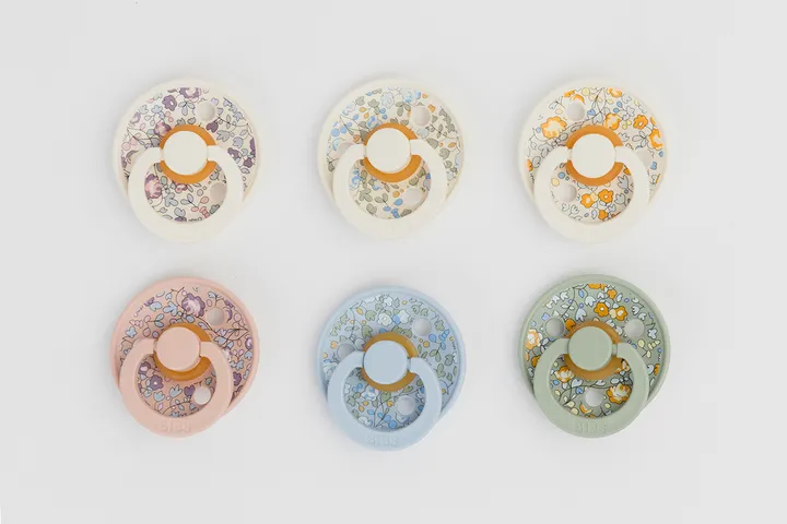 Пустушка BIBS x Liberty Colour Latex Round (кругла) – Eloise Blush / Ivory Mix (2 в упаковці) 6-18 міс. — Photo 7